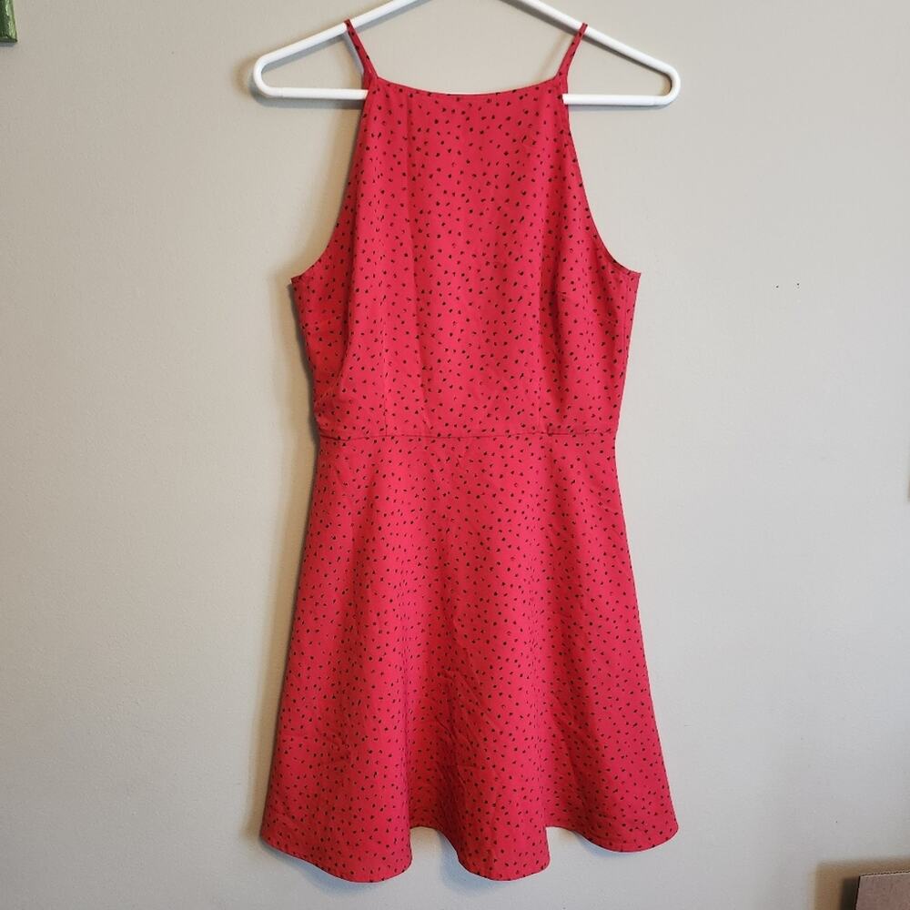 BB Dakota Pink and Black Dress Dotted Above Knee Size 2